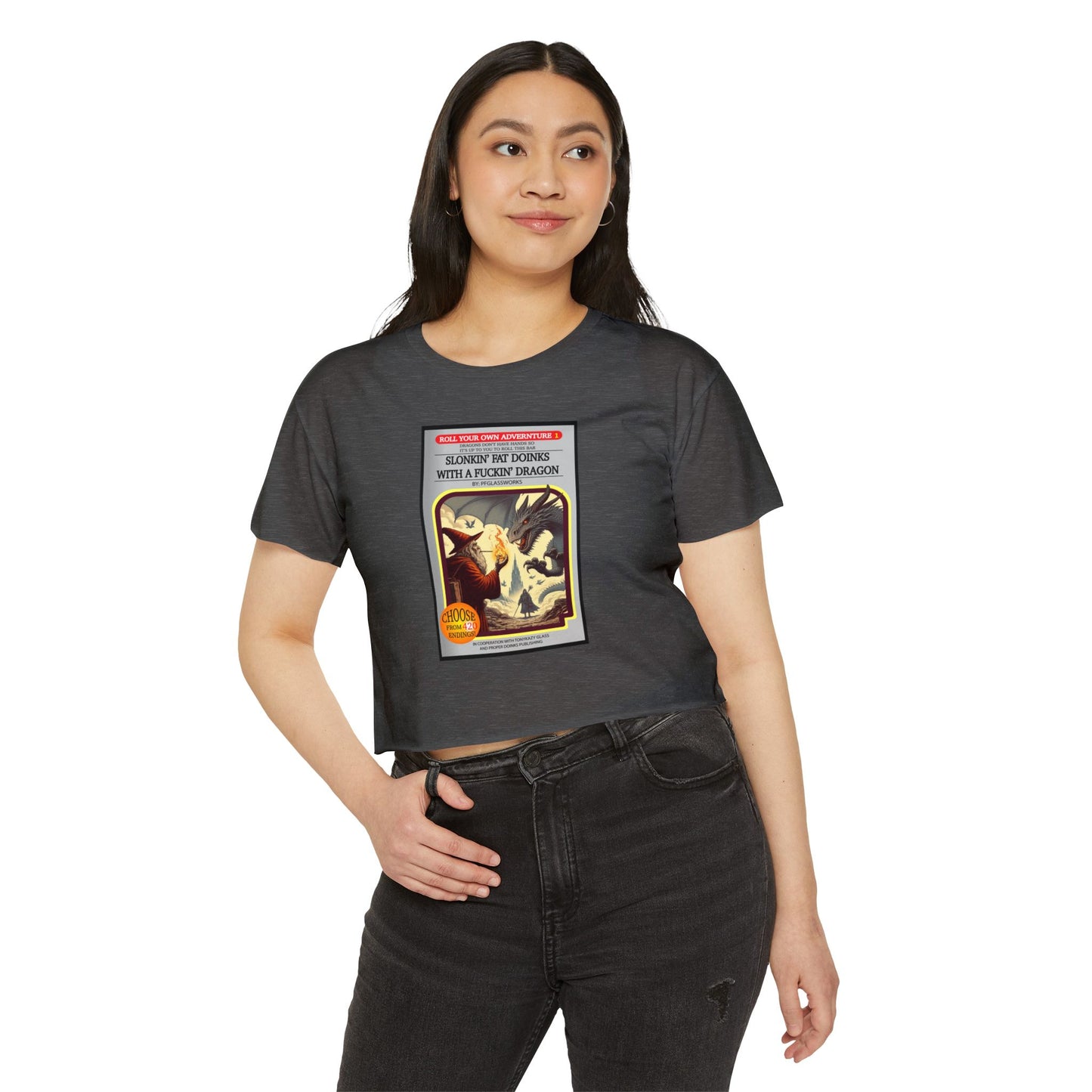 Women’s Festival Crop Top - ‘Doinks W/ Dragon’ Vintage Graphic Tee