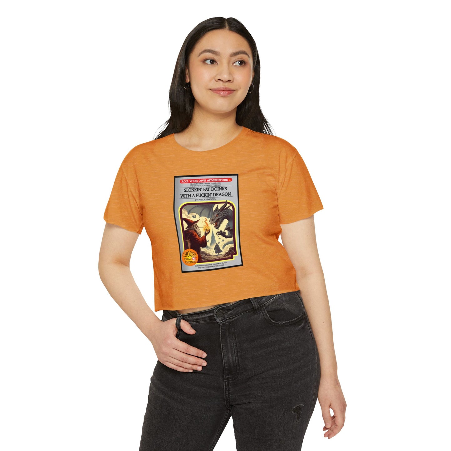 Women’s Festival Crop Top - ‘Doinks W/ Dragon’ Vintage Graphic Tee