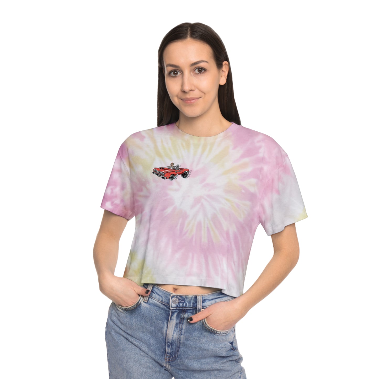 PFG Car Women’s Tie-Dye Crop Tee