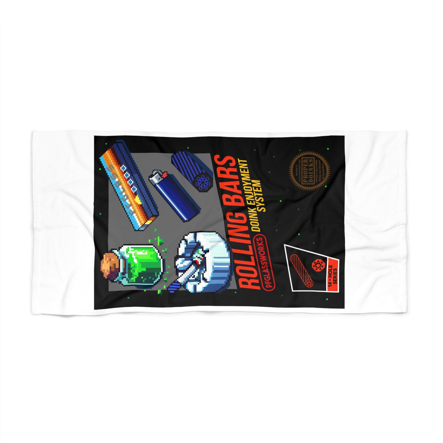 PFG Retro Gaming Rolling Bars Beach Towel