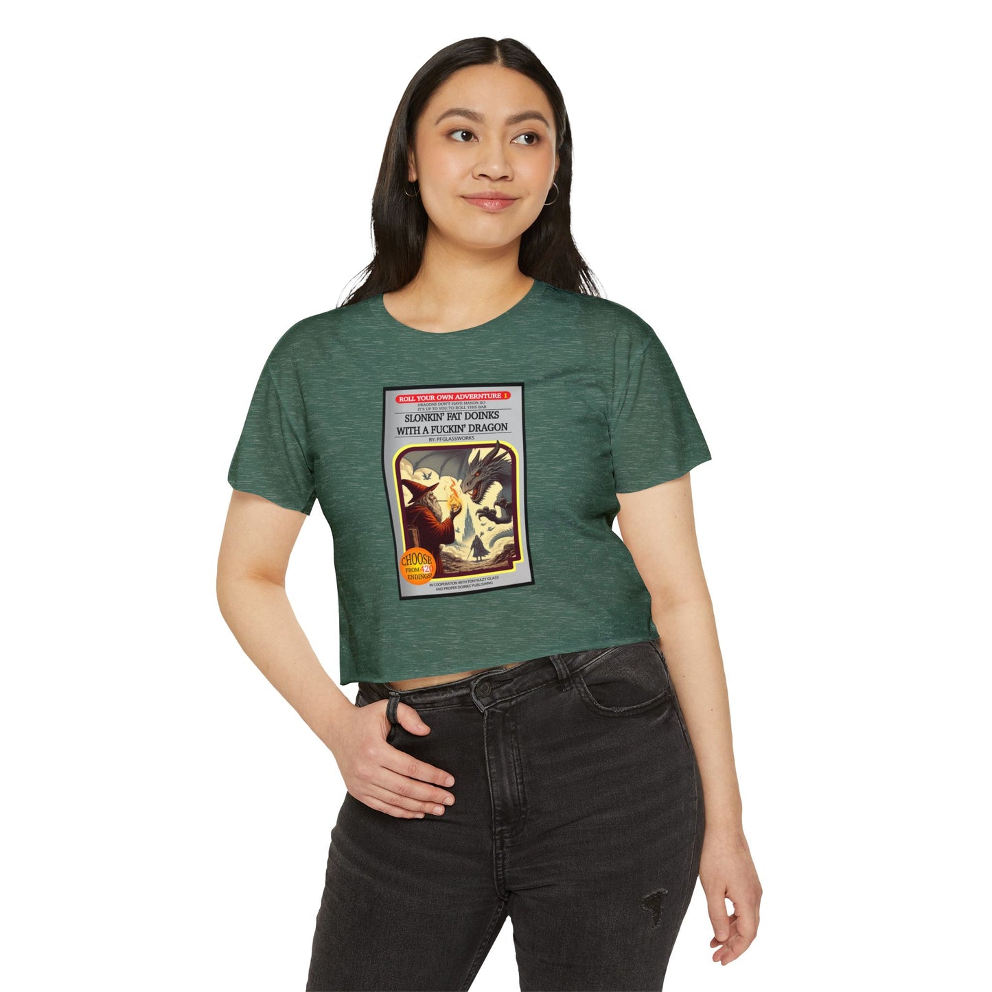 Women’s Festival Crop Top - ‘Doinks W/ Dragon’ Vintage Graphic Tee