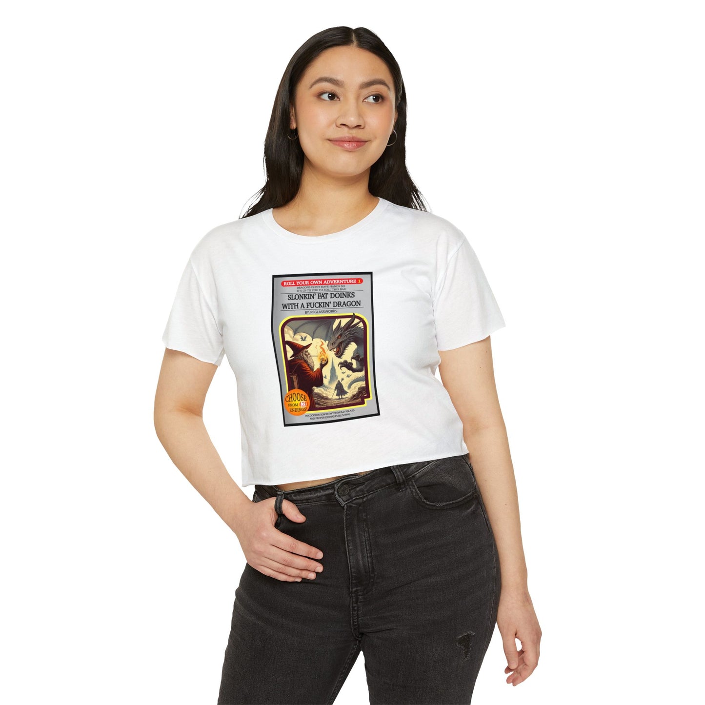 Women’s Festival Crop Top - ‘Doinks W/ Dragon’ Vintage Graphic Tee