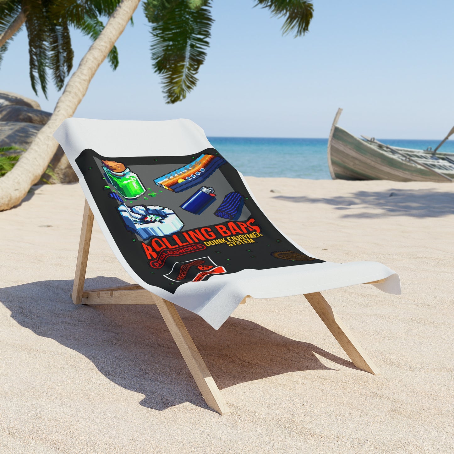 PFG Retro Gaming Rolling Bars Beach Towel